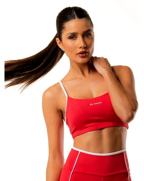 Top Com Alças Contrastante | VERMELHO | All Shape