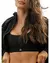 Top Athletic com Elástico Canelado | PRETO | All Shape