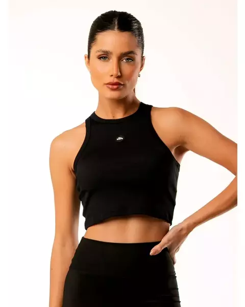 Regata Cropped Canelada | PRETO | All Shape