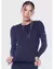 Blusa Manga Longa Canelada | PRETO | All Shape