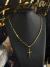 KIT CARRIER ALONGADA (4mm) CORRENTE + PULSEIRA + PINGENTE CRUZ TRANÇADA - Destaque18k