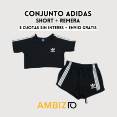 CONJUNTO ADIDAS. SHORT + REMERA