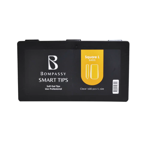 Smart Tips Soft Nail Gel Tips Square L – 600 pcs Bompassy