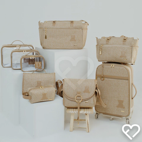 Kit Maternidade no Tressê Palha com Caramelo Claro - comprar online