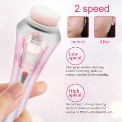 Cepillo Masajeador Facial con Base Cargadora