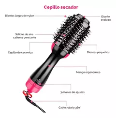 Cepillo Secador Voluminizador Brushing + Depilador Facial Recargable Sin Dolor Antiage - Promo 2x1 en internet