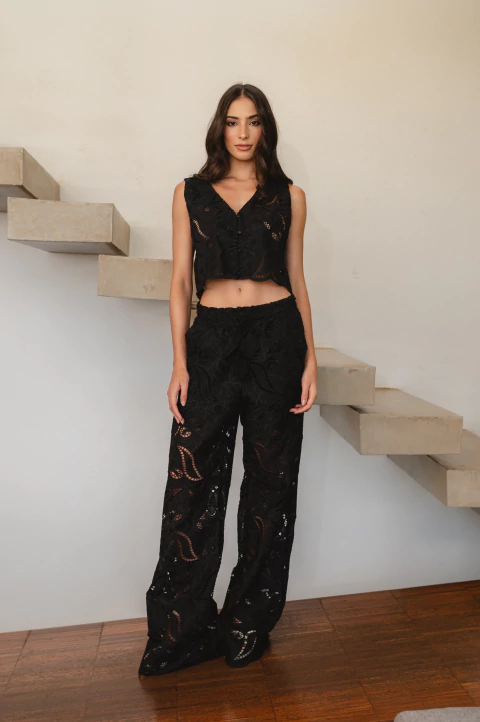 CALÇA LAISE ALGODÃO - PRETO - comprar online