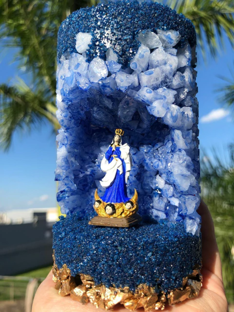 Incensário 3 em 1 Base em Pedras Nossa Senhora da Conceição - comprar online