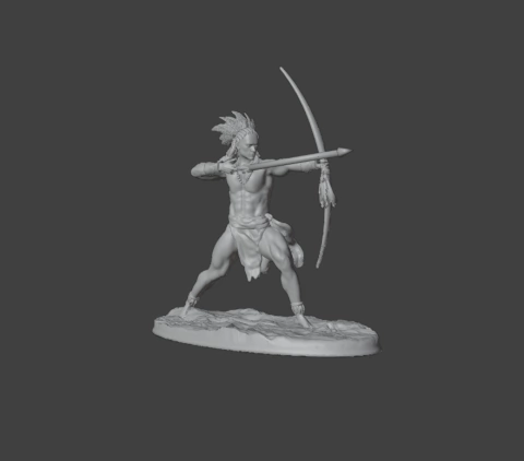 Miniatura Oxóssi ( Mod 1 ) - SEM PINTURA - comprar online