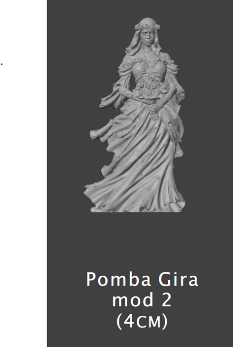 Miniatura Pomba Gira (mod 2) - SEM PINTURA