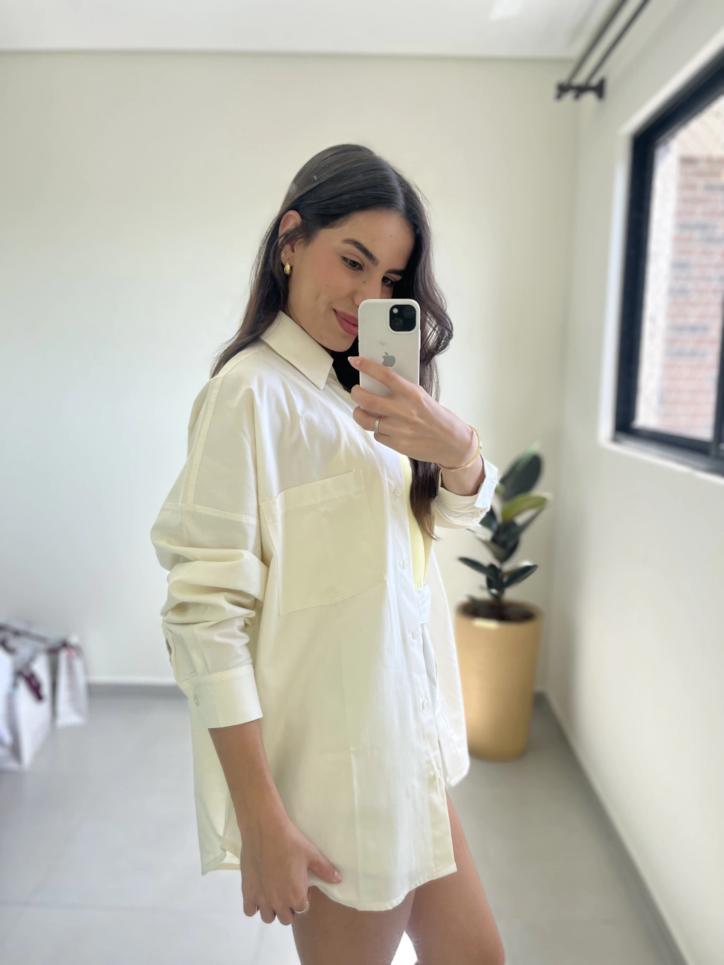 Camisa Oversized Manteiga - 100% Algodão
