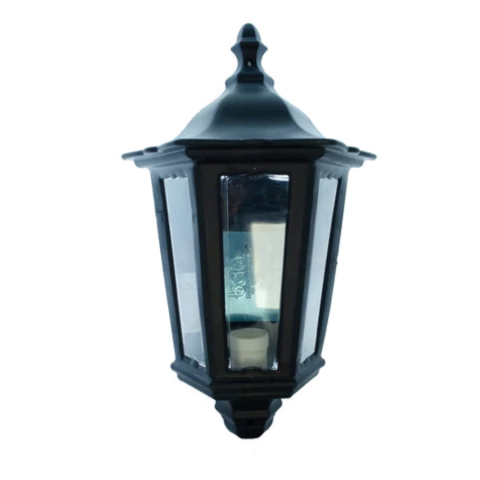 Aplique Farol Colonial Exterior 3 Caras Pvc Vidrio Apto Led - comprar online