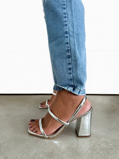 Sandália Mirror Minimal Prata