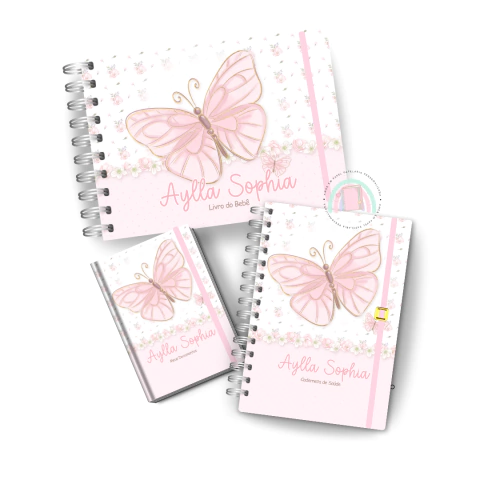 Kit Maternidade Afetiva - BORBOLETA ROSA