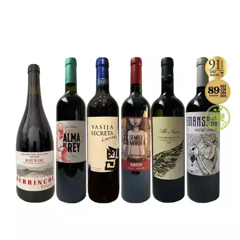 Combo de seis vinos de varietales, regiones y tipo de vinos combinados