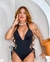 Maiô preto decote trançado - comprar online