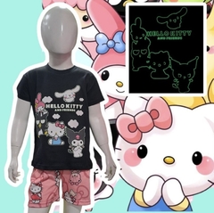 CONJUNTO KUROMI - KITTY BRILLA EN OSCURIDAD + RIÑONERA REGALO EDICION LIMITADA - comprar online