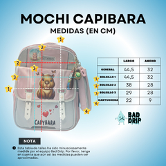 Imagen de MOCHILA CAPYBARA + CARTUCHERA/LLAVERO REGALO IMPORTADA