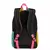 MOCHILA SESTINI GRANDE CAPRICHO CONTRAST - PRETO E ROSA - loja online