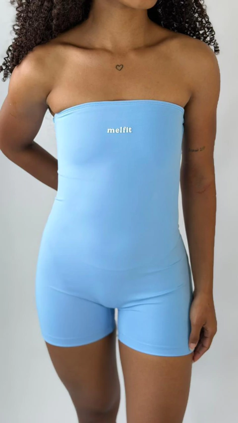 Macaquinho Sem Alças Azul Bebê