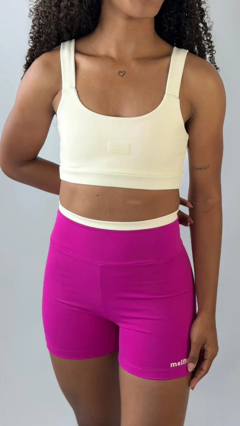 Conjunto Short Laura Fúcsia + Top Isa Off