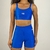 Conjunto de Short Liz Microcanelado Azul Royal de Alta Compressão - loja online