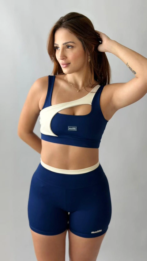 Conjunto Short Laura + Top Nalu Azul Marinho