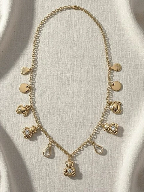 Colar Charm Ursinho, Caranguejo e Concha - comprar online