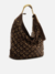 Bolsa Hobo Marrom Couro Tressê Metais Grande na internet