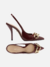 Scarpin Vermelho Salto Alto Slingback Elos na internet