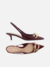 Scarpin Preto Salto Kitten Slingback Elos - comprar online