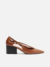 Scarpin Vermelho Couro Bloco Semi Aberto Tiras - S2v - Revendedor Oficial Arezzo