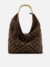 Bolsa Hobo Marrom Couro Tressê Metais Grande - comprar online