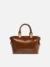 Bolsa Tote Marrom Couro Natural Média Metais