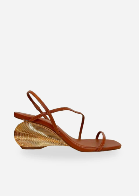 Sandália Trama Atlântica Salto concha - comprar online