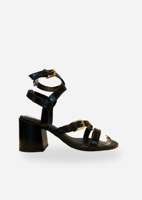 Sandália Salto Bloco Preta - comprar online