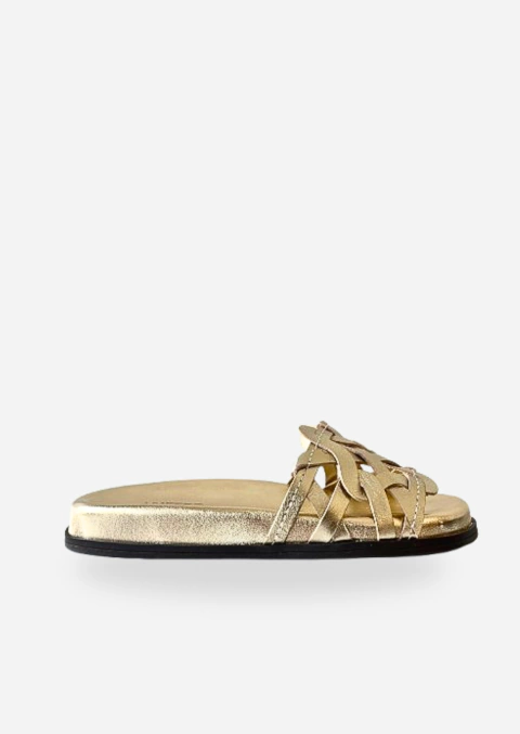 Sandália Papete Tira Frontal Trançada - comprar online