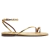Rasteira Dedinho Flat Dourada Organic Metal