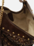 Bolsa Hobo Marrom Couro Tressê Metais Grande - S2v - Revendedor Oficial Arezzo