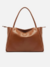 Bolsa Shopping Marrom Couro Grande Tag Metal - comprar online
