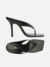 Tamanco Preto Couro Salto Alto Thong - comprar online