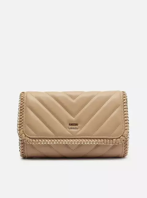 Bolsa Tiracolo Preta Pequena Matelassê Corrente