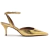 Scarpin Couro Salto Kitten Tiras Metal na internet