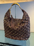 Bolsa Hobo Marrom Couro Tressê Metais Grande - loja online