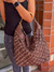 Imagem do Bolsa Hobo Marrom Couro Tressê Metais Grande