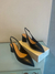 Scarpin Preto Couro Bico Fino Slingback - loja online