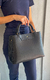 Bolsa Tote Preta Couro Textura Grande - loja online