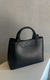 Imagem do Bolsa Tote Preta Couro Textura Grande