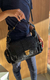 Bolsa Hobo Preta Couro Grande Bolsos - loja online