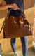 Bolsa Tote Marrom Couro Grande Rebites - loja online
